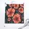Dark Floral Botanical Garden Delicate Romantic Graceful Green Coral Orange Custom Pre-pasted Wallpaper by Spoonflower Pre-Pasted Wallpaper 2FT Wide